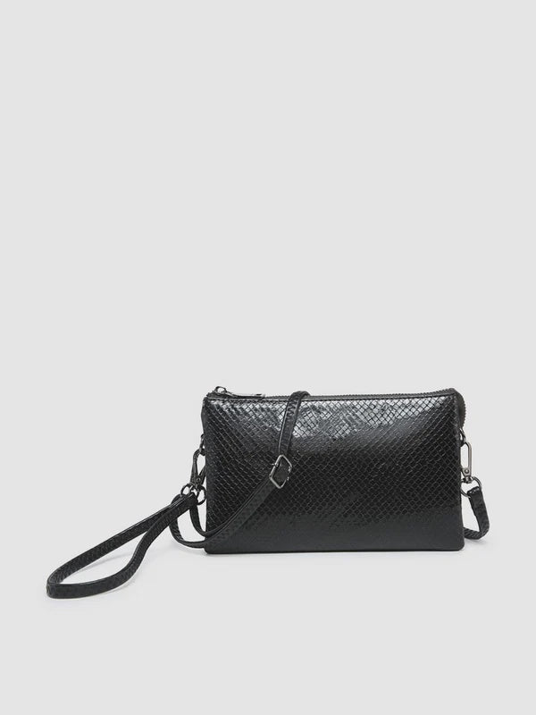 Riley Snake 3-Compartment Crossbody