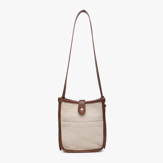 Beige & Brown Small Crossbody Purse