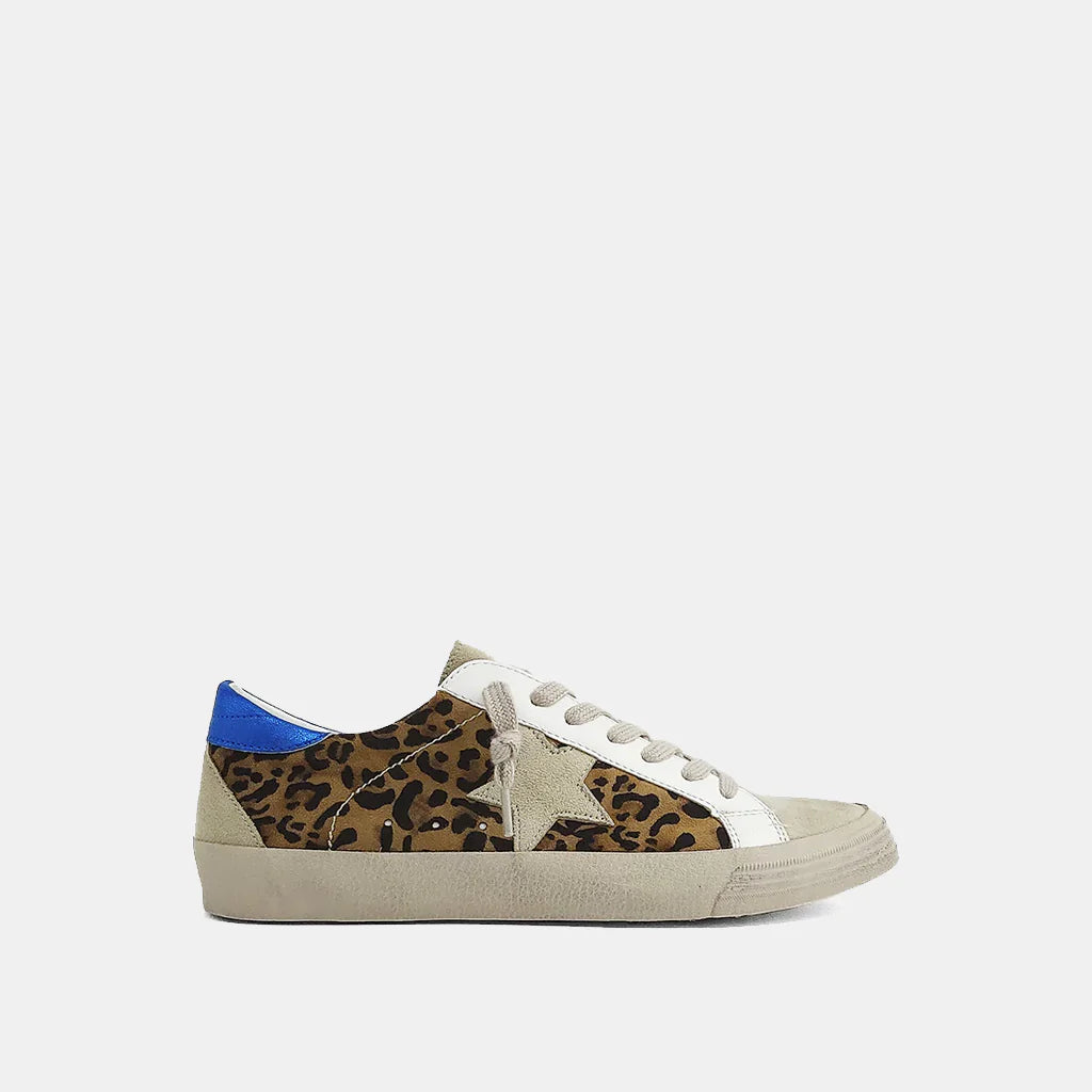Leopard Print & Blue Star Sneaker