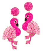 Pink Flamingo Glass Bead