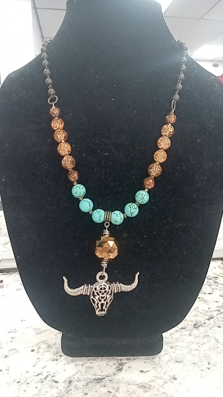 Bulls By The Horn Necklace