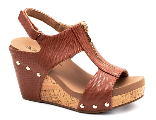 Zip It Good Cognac Wedge