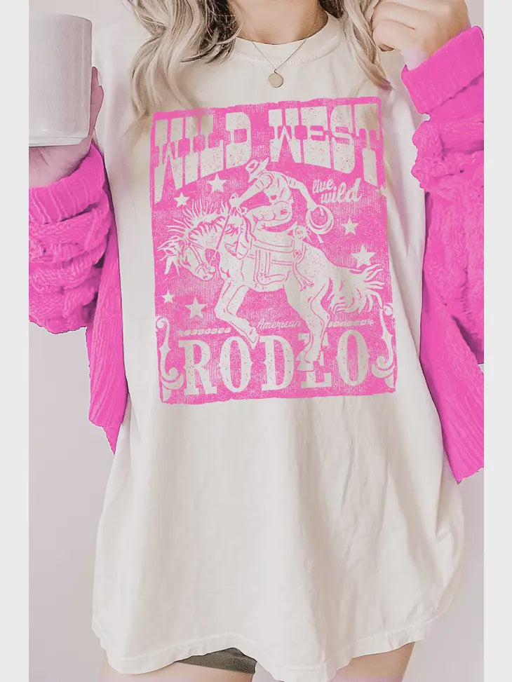 Pink Wild West Rodeo Graphic Tee