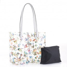 Spring Floral & Birds Clear Plastic Tote