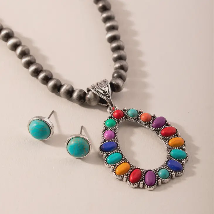 Western Multi-Color Necklace Set
