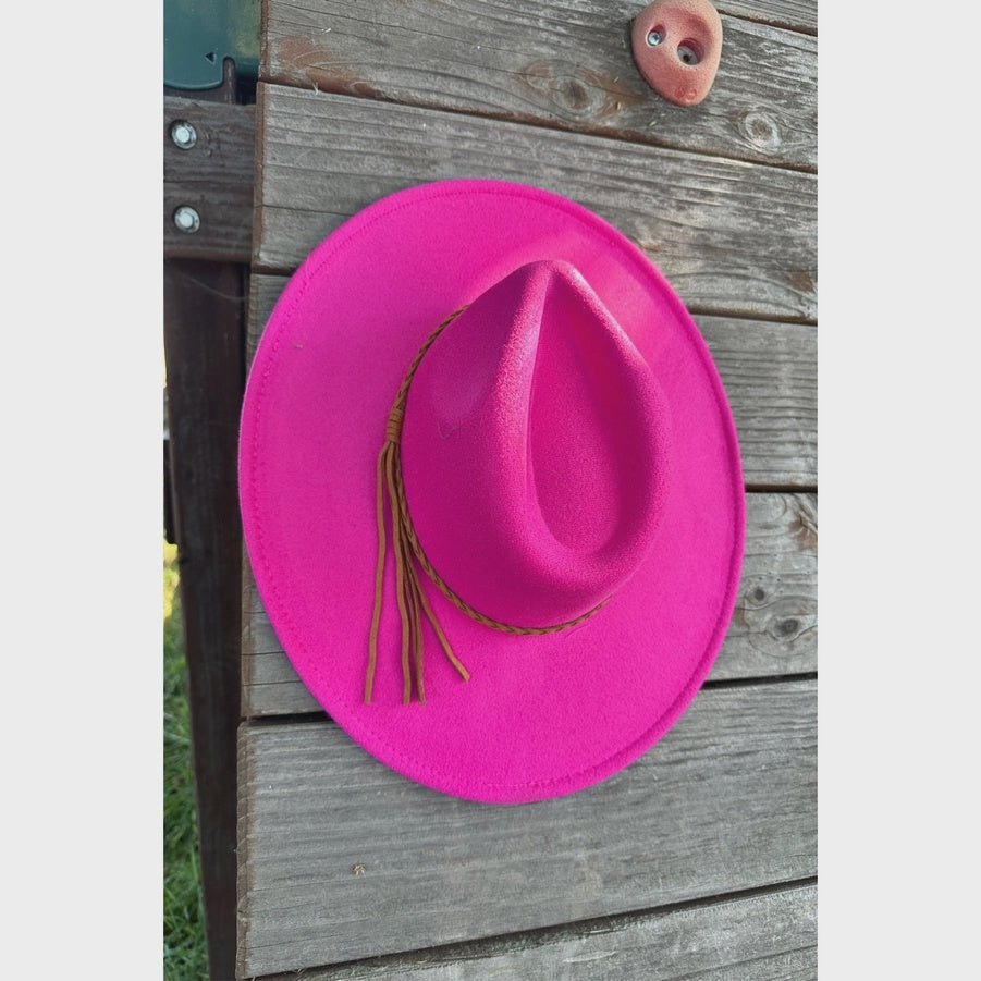 Fedora Hat w/ Braided Tassel