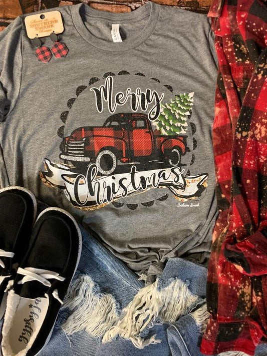 Merry Christmas Truck Graphic Tee