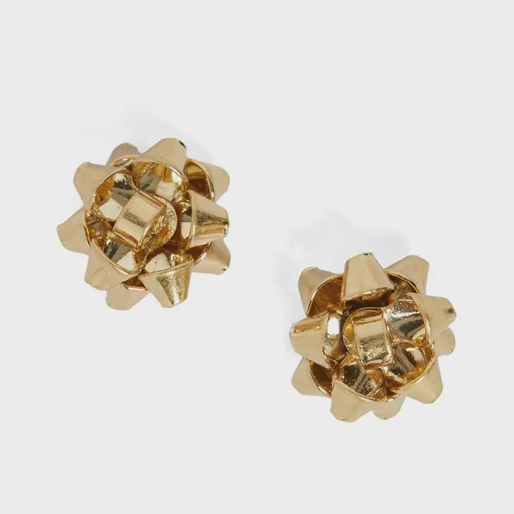 Small Gold Bow Stud Earring