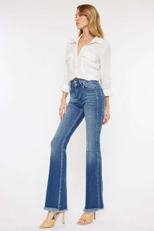 High Rise Side Panel Bootcut Jean