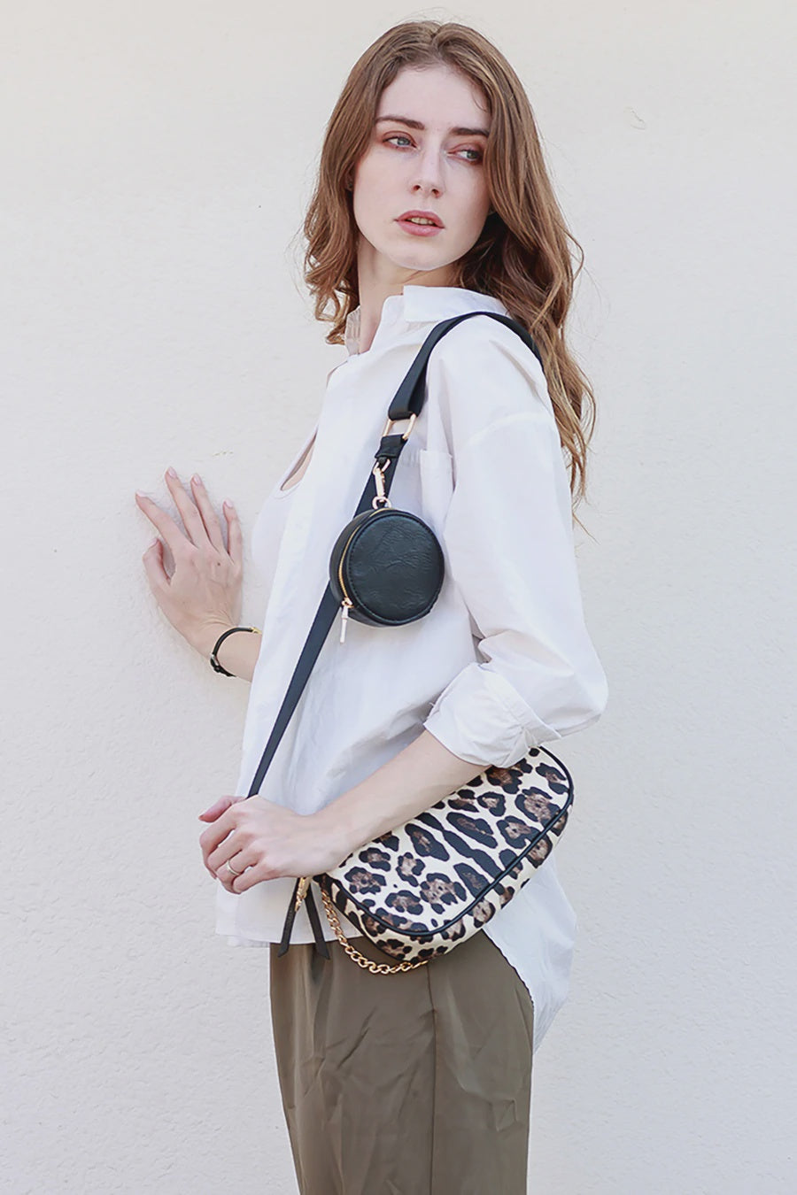 Leopard Crossbody w/ Pouch