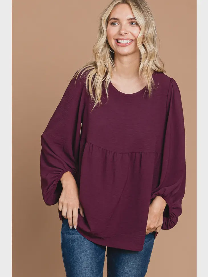 Plum Burgundy blouse